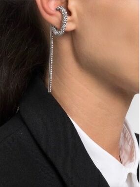Alexander McQueen Rhinestone Embellished Ear Cuff Can Be Worn On Either Side